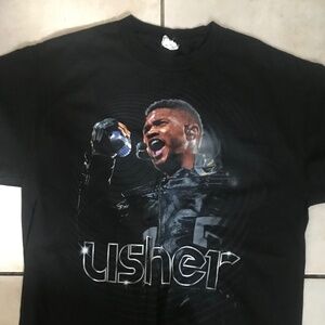 Mens Usher Omg Concert Tour Vintage T-Shirt Size Large